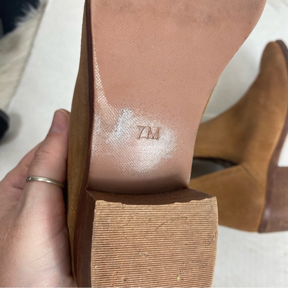 Lulus x Matisse Pacey Tan Suede Leather Cutout Ankle Booties 7M - Picture 8 of 10